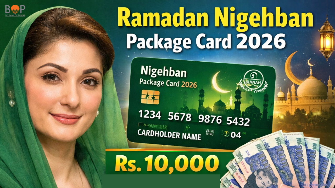 Ramadan Nigehban Package Card 2026 Rs 10,000 cash assistance for Punjab families