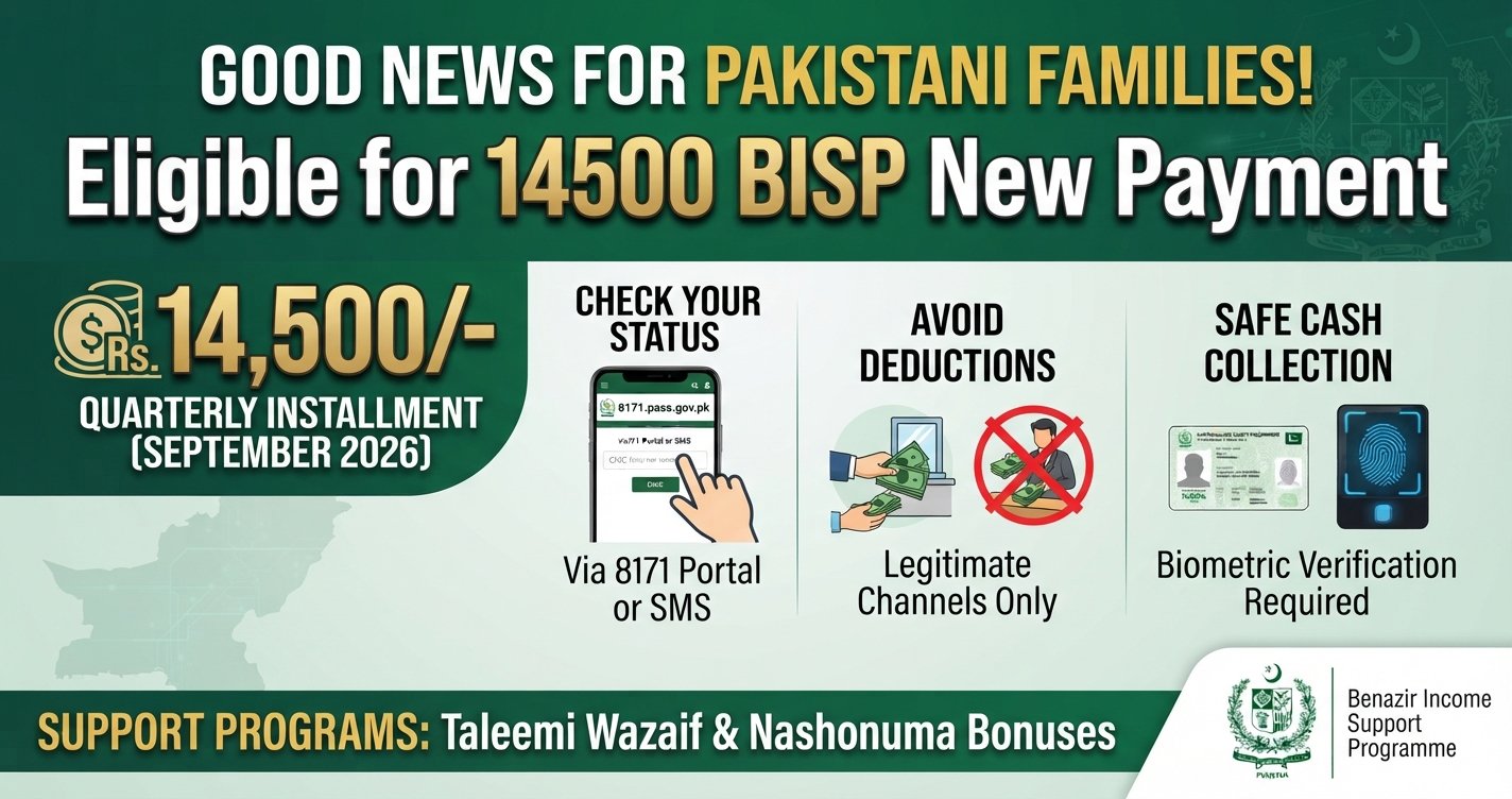 Eligible for 14500 BISP New Payment