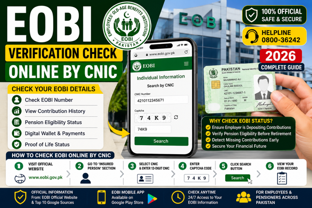 EOBI Verification Check Online by CNIC