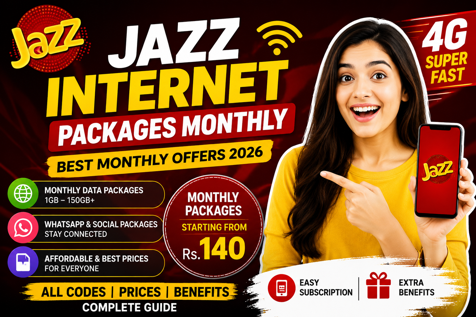 Jazz Internet Packages Monthly
