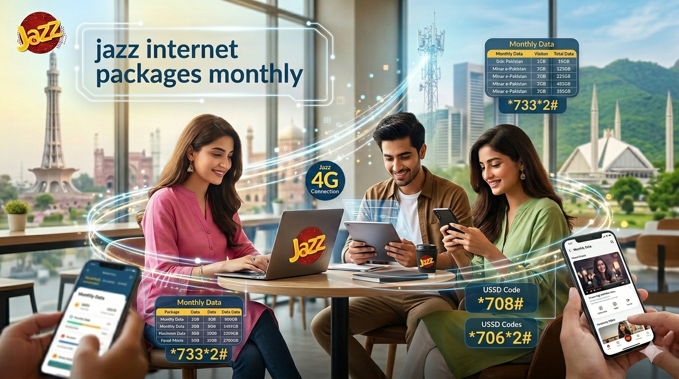 jazz internet packages monthly