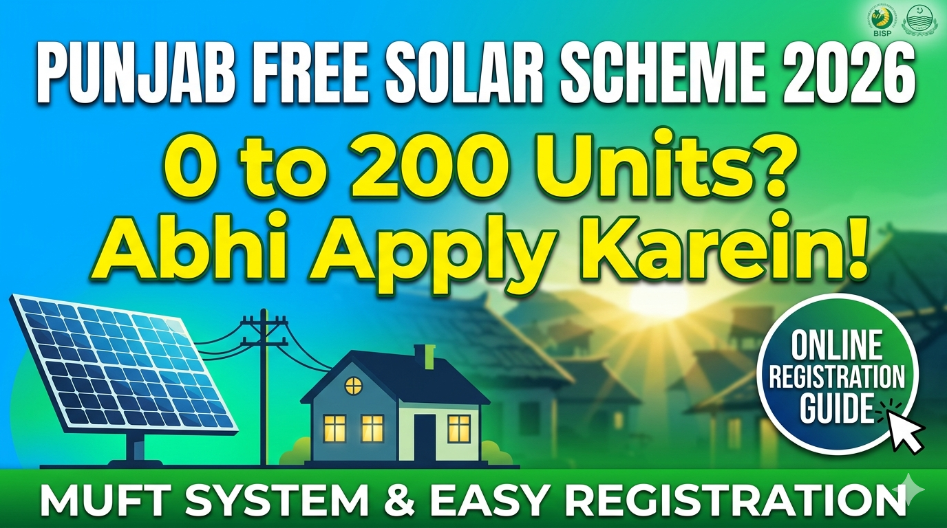 Punjab Free Solar Panel Scheme 0 to 200 Units