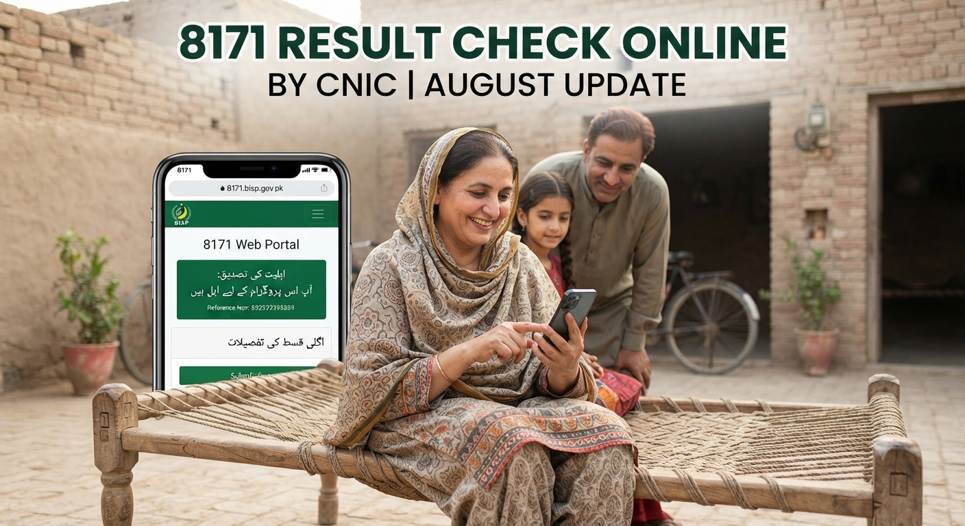 8171 Result Check Online by CNIC August Update