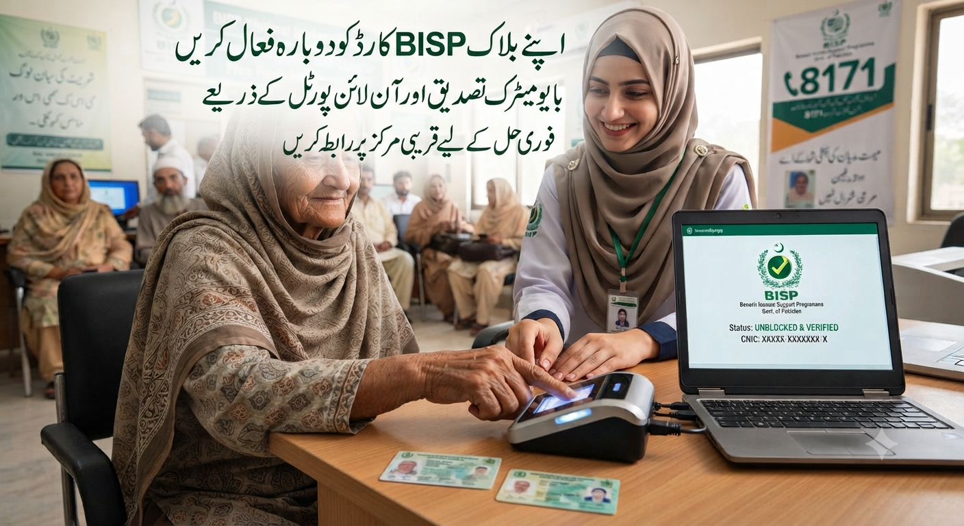 How to Unblock BISP CNIC Status Online