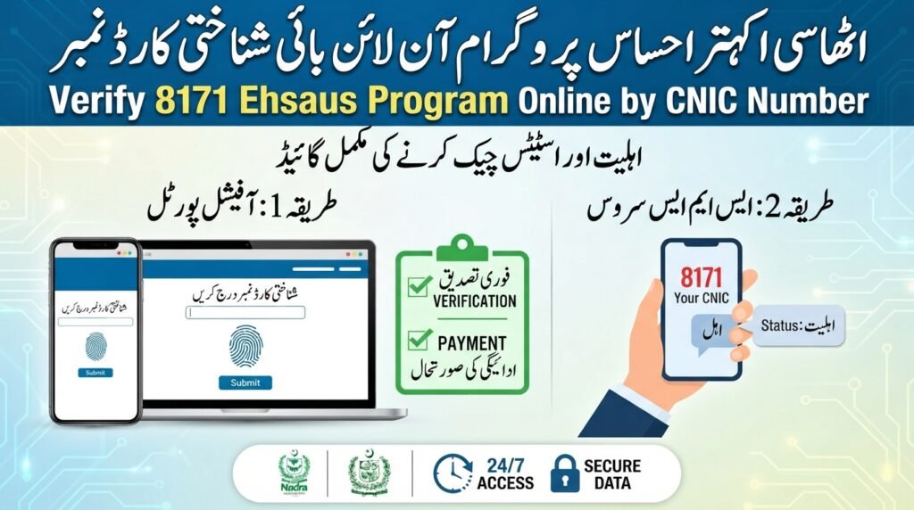 Verify 8171 Ehsaas Program Online by CNIC Number