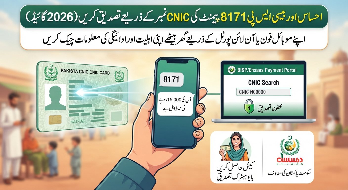 Verify Your Ehsaas and BISP 8171 Payment